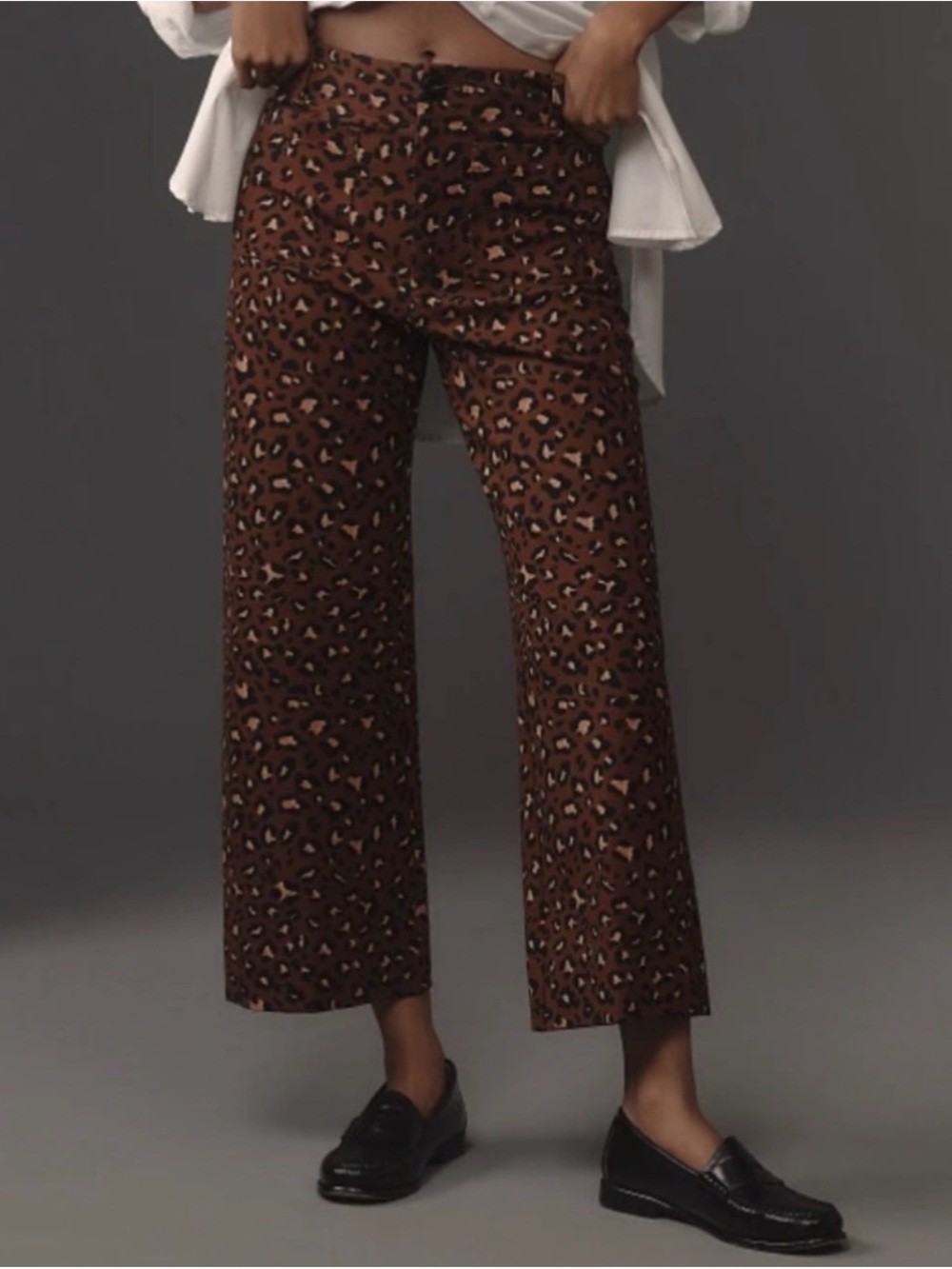 Anthropologie Maeve Collette Wide-Leg Cropped Ponte Pants - Picture 1 of 10